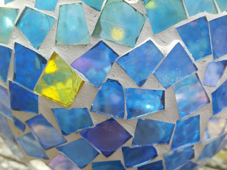 Mosaic, Design, Pattern, blue, decorative, backgrounds, architecture HD wallpaper