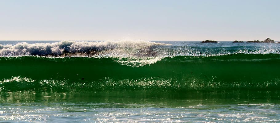 Wave, Spray, Sea, Ocean, Beach, Coast, surf, water, stormy HD wallpaper