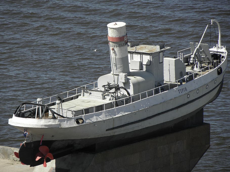 korablik, bottom, volga, arrow, russia, hero, monument, nautical Vessel HD wallpaper