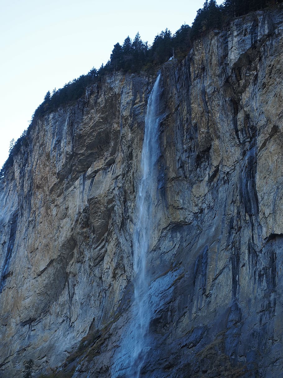 staubbachfall, waterfall, -fall, lauterbrunnen, steep, steep wall HD wallpaper