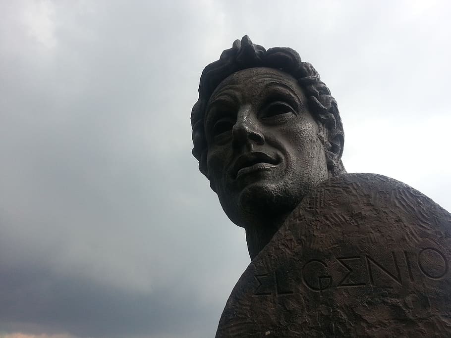 bolivar, head, simon, statue, stonework, sculpture, artwork HD wallpaper