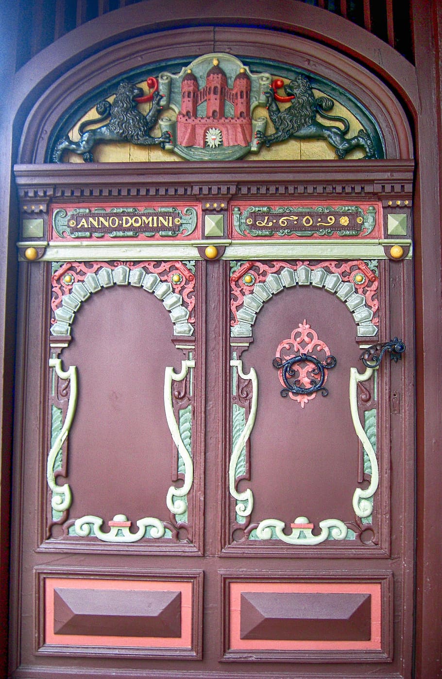 rendsburg, germany, door, doors, doorway, ornate, design, decorative, HD wallpaper