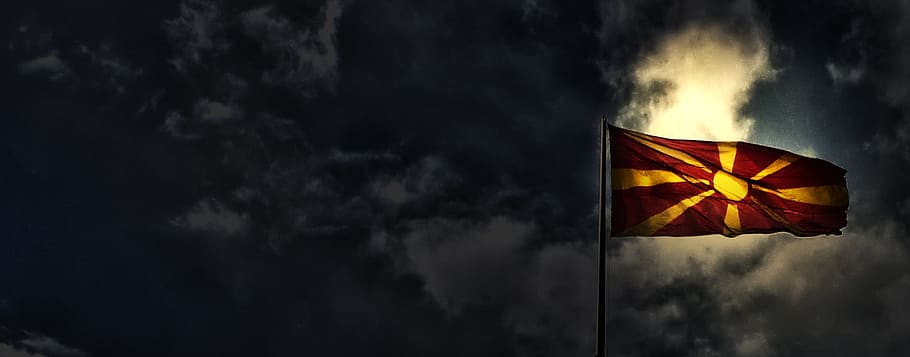 Macedonia, Flag, Country, Republic, europe, banner, kicevo, HD wallpaper