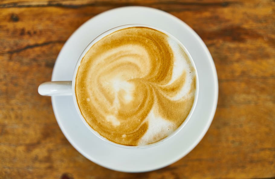 coffee, beverage, cafe, macro, photo, caffeine, wood, brown HD wallpaper