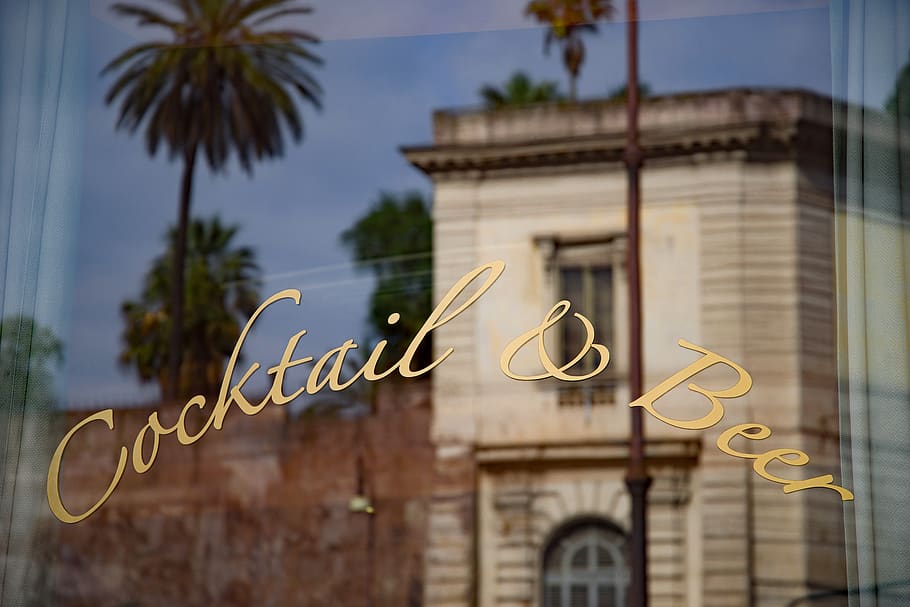 bar, café, mediterranean, window, reflection, drink, cocktail HD wallpaper