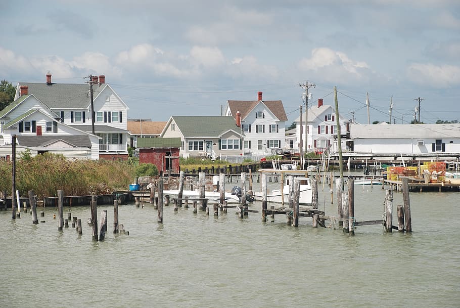 tangier, island, chesapeake bay, architecture, built structure, HD wallpaper