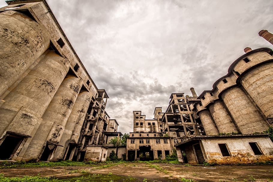 Workshop, Ruins, Wide Angle, history, cloud - sky, architecture HD wallpaper
