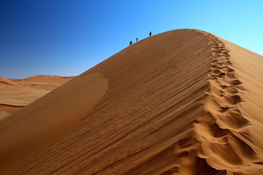 photo of desert, namibia, sossusvlei, sand, sand dune, africa