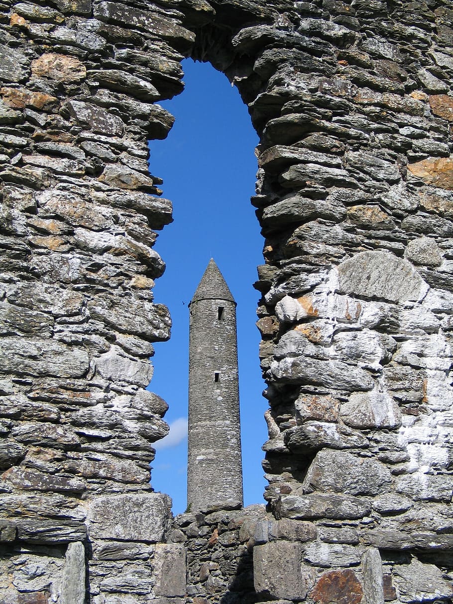 ireland, glendalough, monastery, architecture, built structure