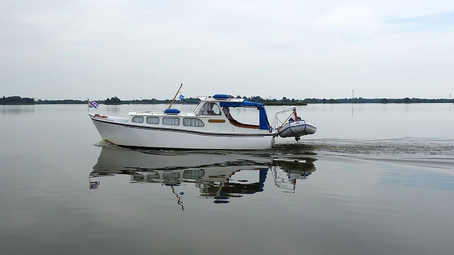 boat, ship, boating, vessel, friesland, more, reflection, boating holidays HD wallpaper
