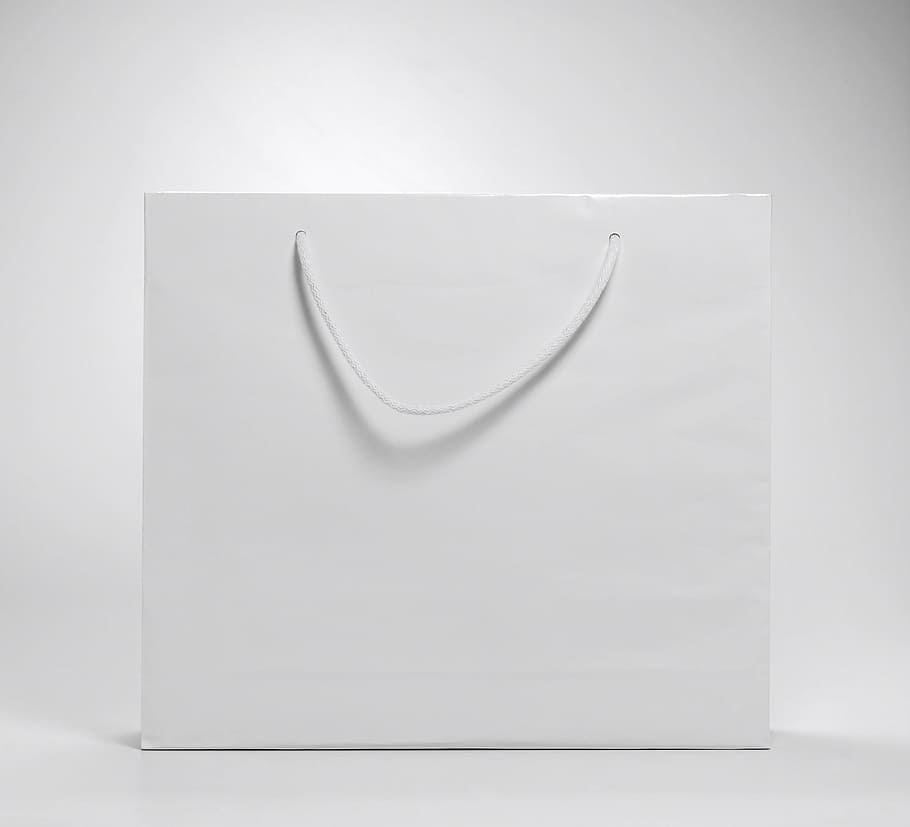 handbag, branding, prototype, paper, white background, white color HD wallpaper