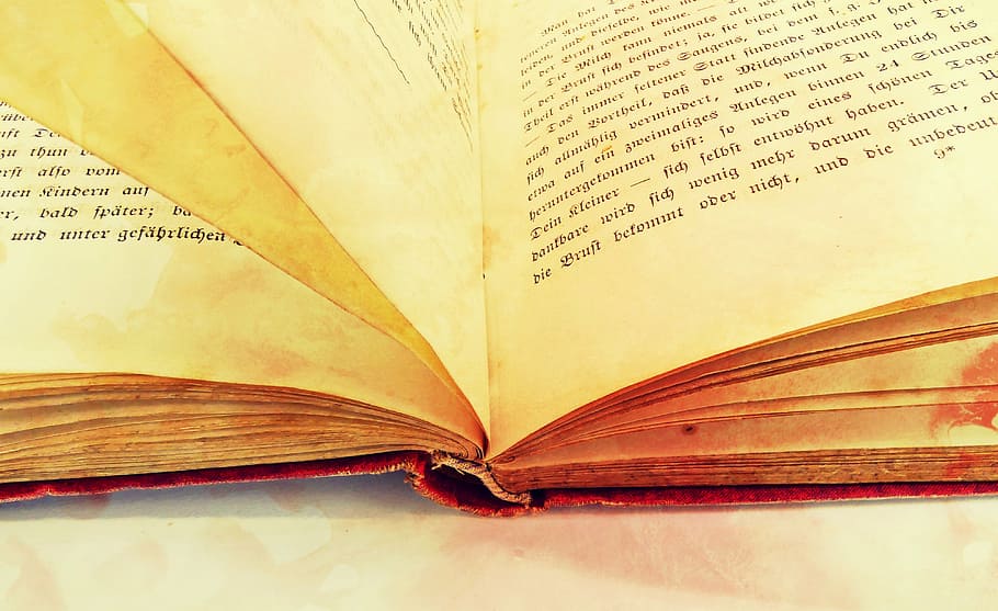 opened book, book page, old german, font, read, old book, text, HD wallpaper