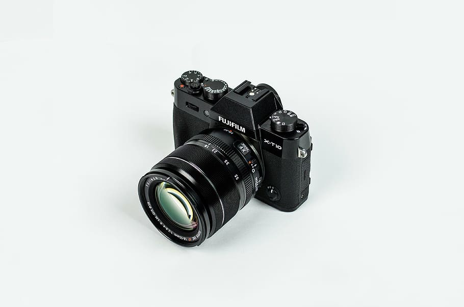 black Fujifilm camera, digital, photography, technology, classic HD wallpaper