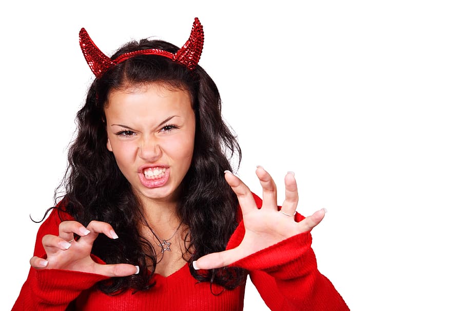 woman wearing red long-sleeved top, woman in red, costume, photography HD wallpaper