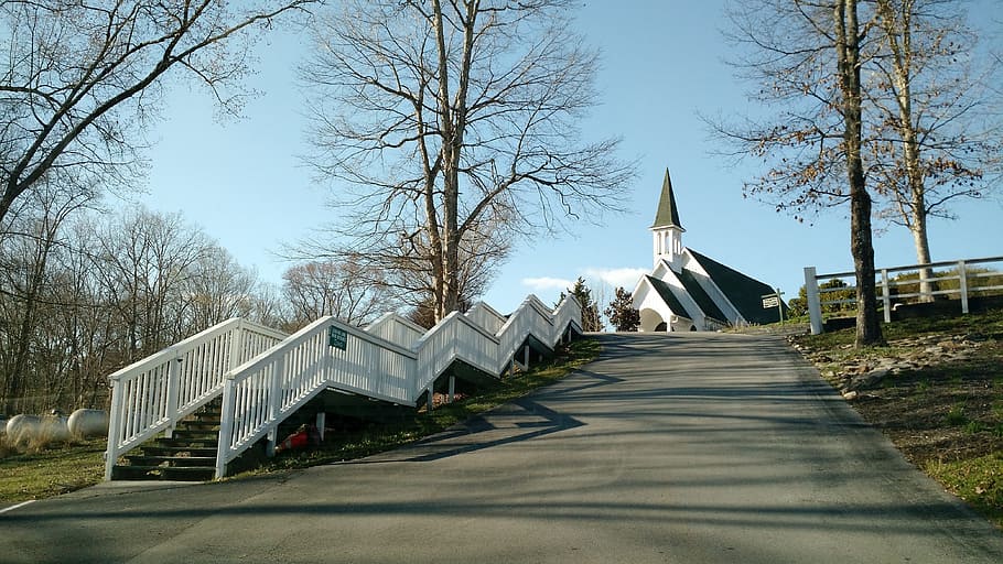 chapel, tennessee, trees, architecture, built structure, plant HD wallpaper