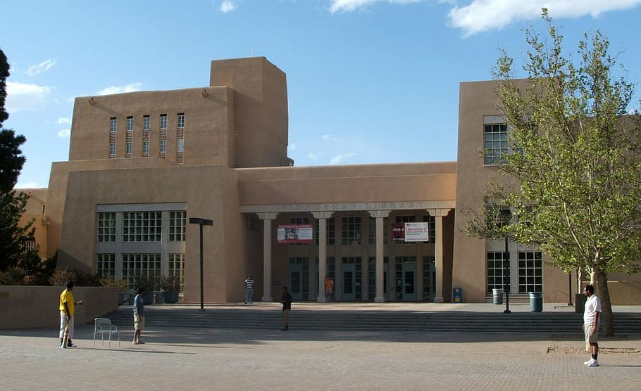 Zimmerman Library at University of New Mexico, Albuquerque, building, HD wallpaper
