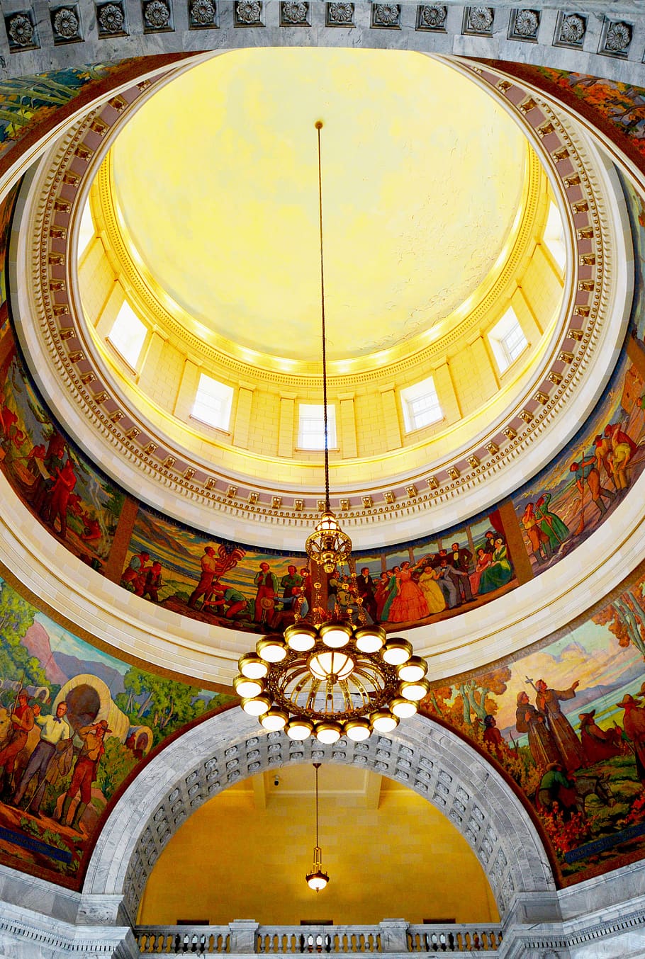 dome art, utah state capitol, usa, architecture, built structure, HD wallpaper