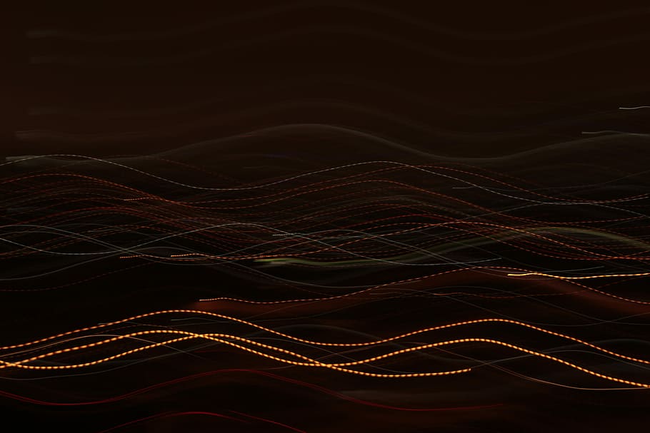 red lighting fixture, lines, wave, dark, wafe, motion, pattern HD wallpaper