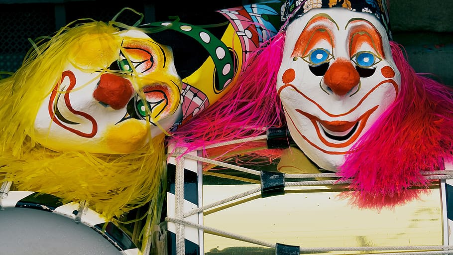 basler fasnacht, carnival, larva, mask, drums, multi colored, HD wallpaper