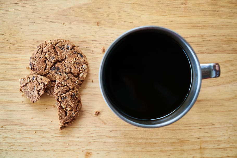 coffee, hot, cookies, sweet, snack, food photo, nutrition, cup