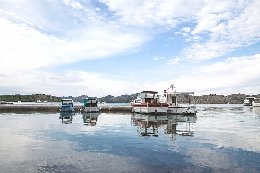 boat, port, harbour, reflection, sea, harbor, water, ship, travel HD wallpaper
