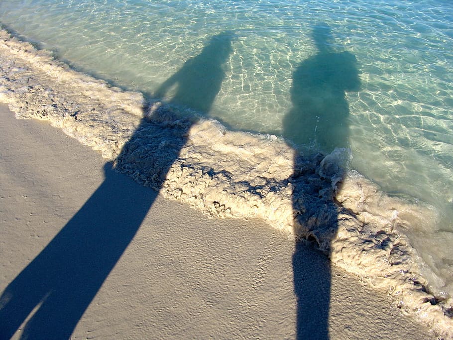 Beach, Sea, Shadow, nature, outdoors, sand, winter, cold - Temperature HD wallpaper
