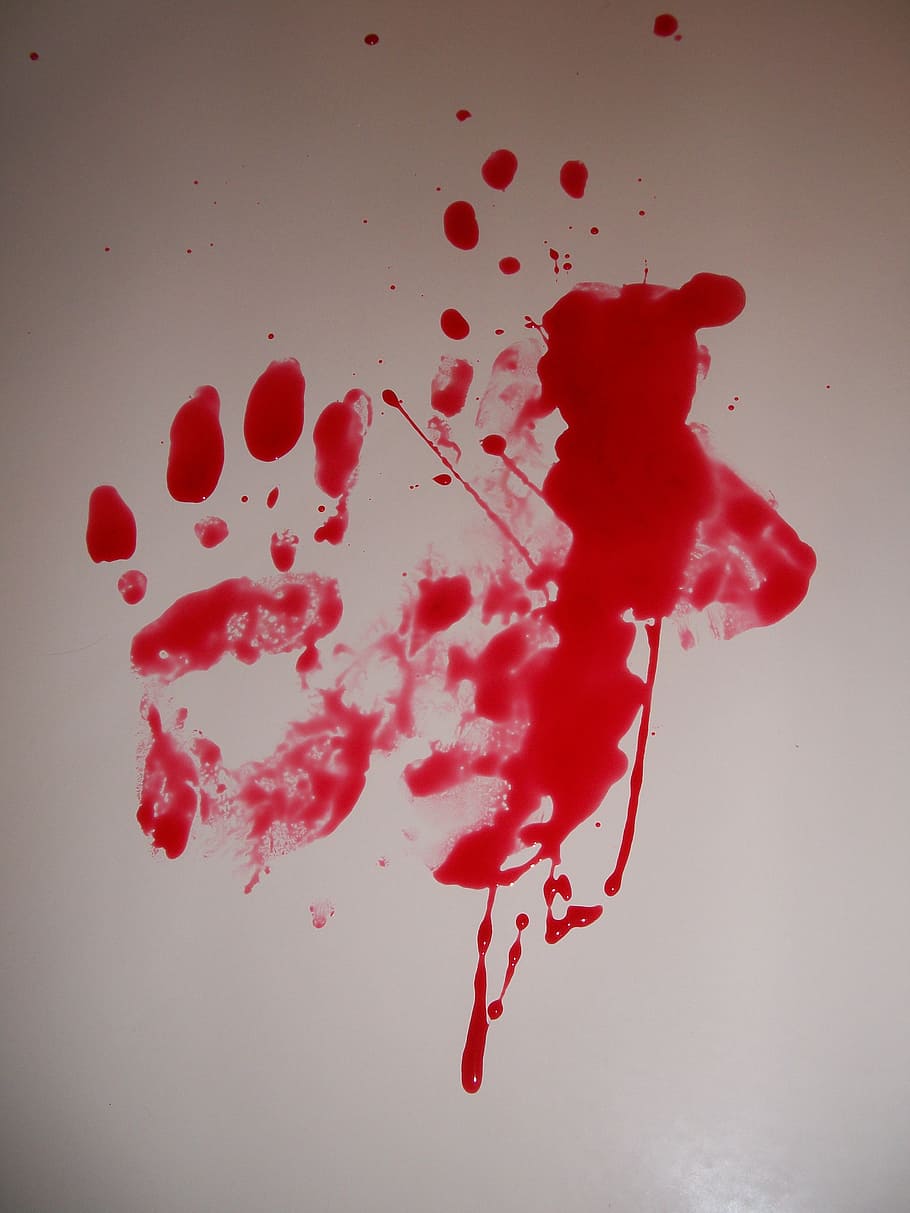 painting of hand, blood, crime, horror, death, stain, murder