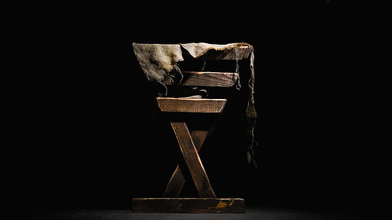 brown wooden table, closeup photo of brown wooden rack, Manger HD wallpaper