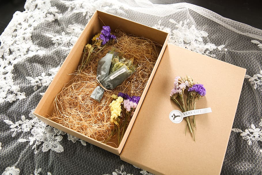 packaging, flower, gift, flowering plant, high angle view, nature HD wallpaper