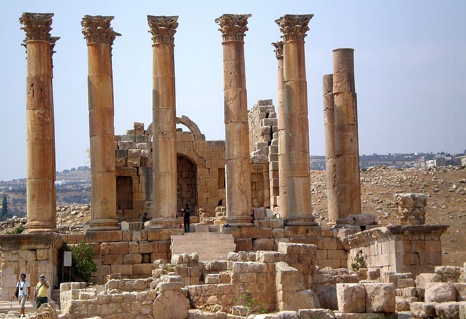 jordan, gerasa, monuments, rome, history, the past, architecture HD wallpaper