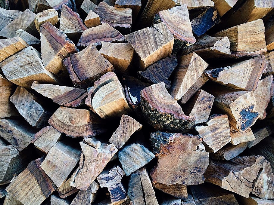 Firewood, Split, Cut, Stack, chopped, full frame, backgrounds, HD wallpaper