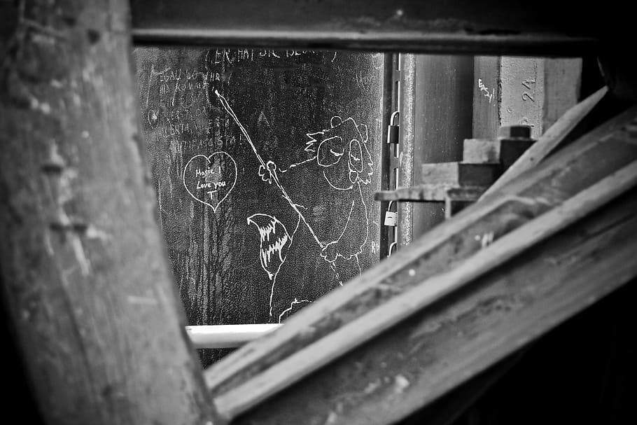 Graffiti, Old, Building, Factory, leave, industry, decay, industrial building HD wallpaper