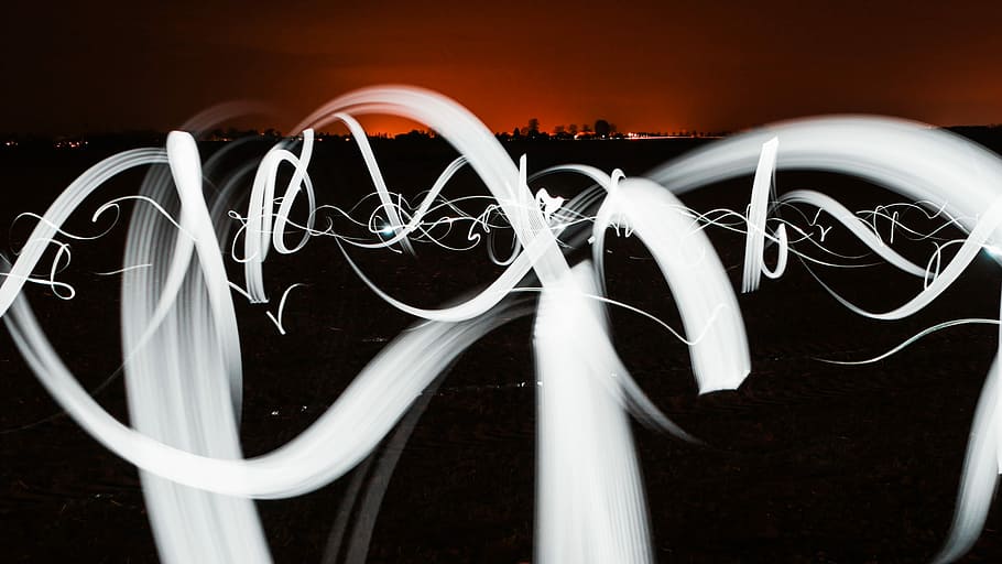 timelapse photography of white lights, time lapse photography of street lights HD wallpaper