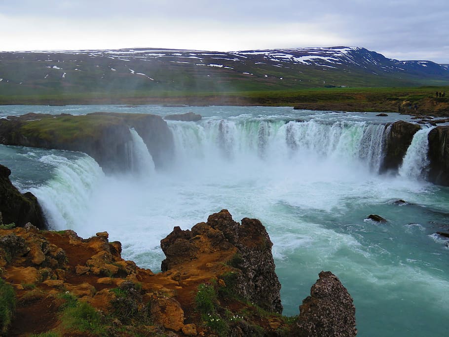 Hd Wallpaper Iceland Waterfall Godafoss Tourist Attraction Waterfalls Wallpaper Flare 1161