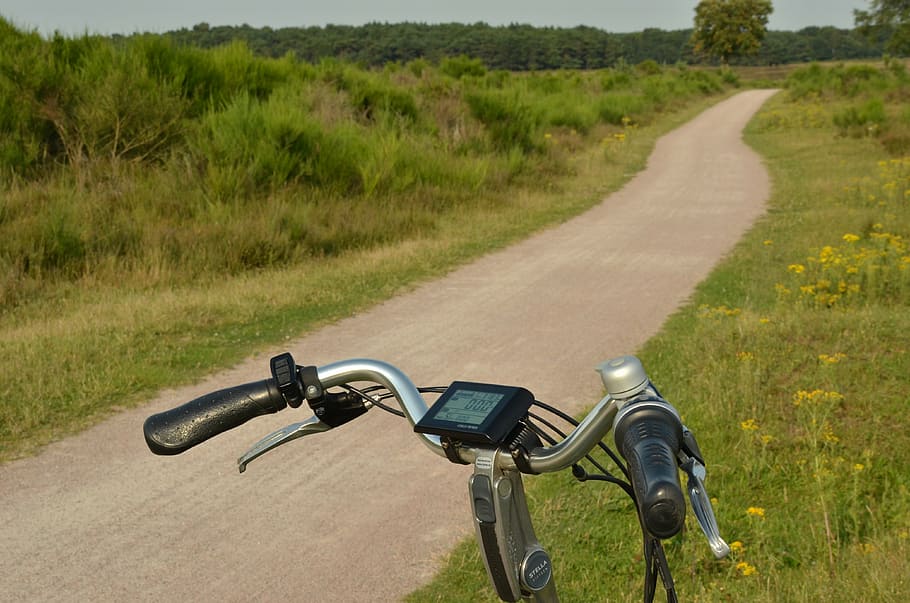 send, bicycle, path, bike path, landscape, nature, transportation HD wallpaper