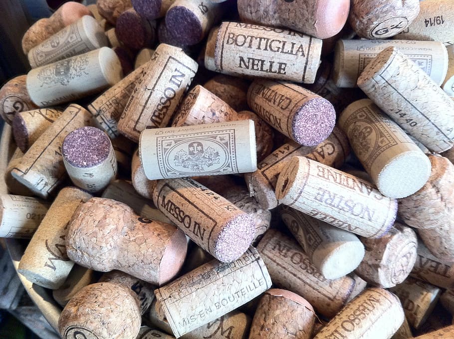 wine corks, deco, large group of objects, backgrounds, full frame HD wallpaper