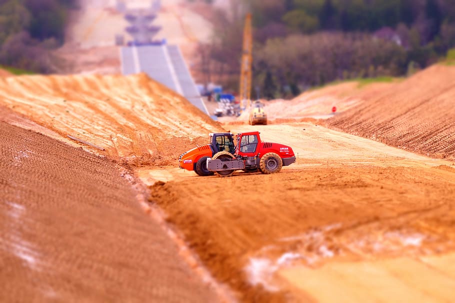 Miniature, Work, Public, Highway, site, machinery, motion, agricultural machinery HD wallpaper