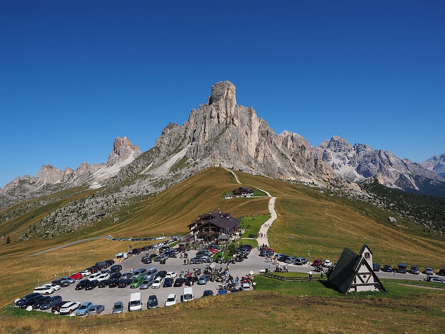 pass, pass di giau, pass road, tourism, dolomites, places of interest, HD wallpaper