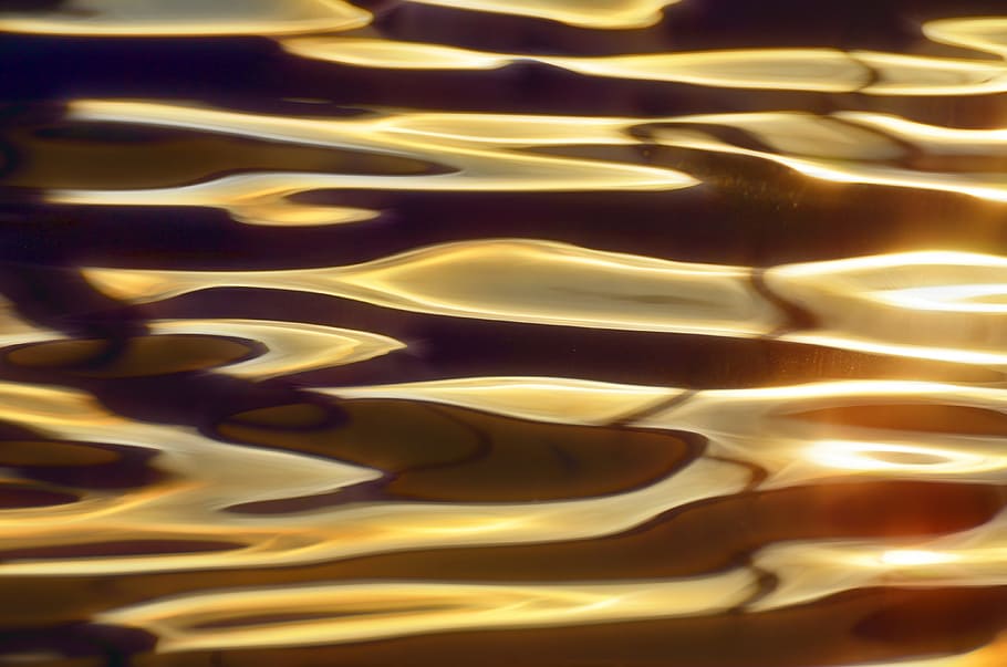 closeup photo of water during golden hour, desktop, abstract HD wallpaper