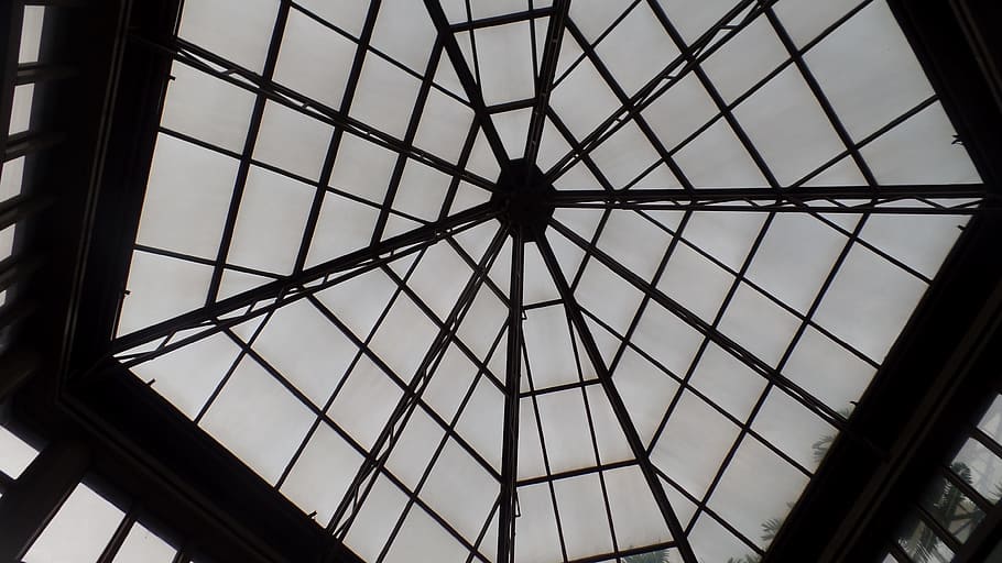ceiling, building, roof, low angle view, built structure, architecture HD wallpaper