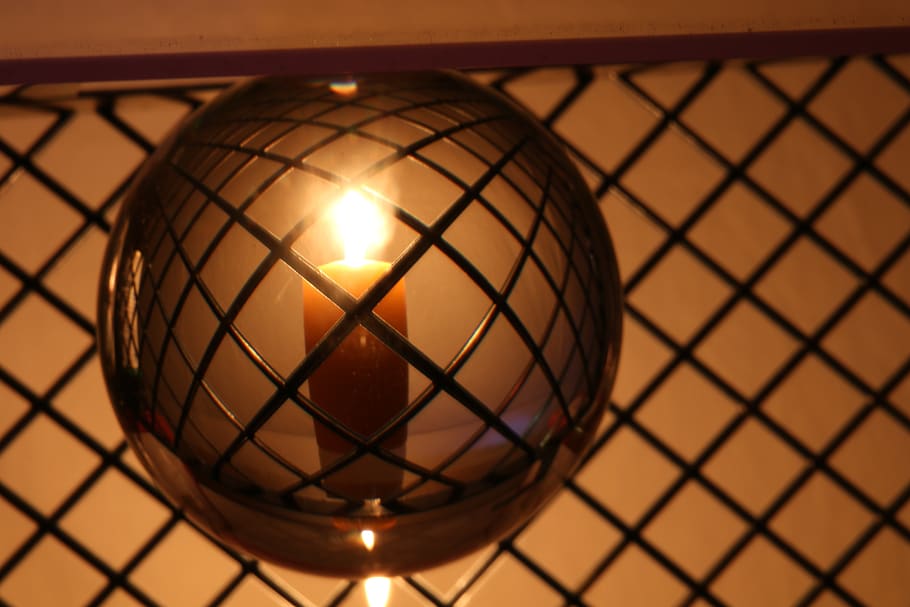 ball, light, round, glass ball, transparent, lamp, lights, mood