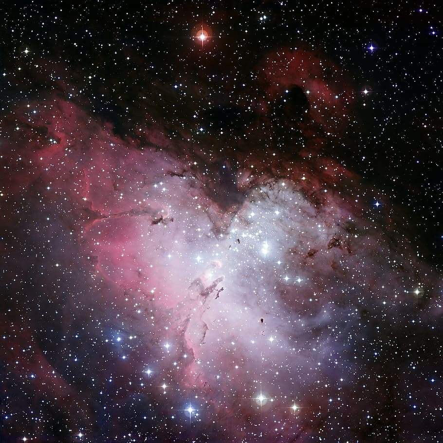 galaxy photo, eagle nebula, ic 4703, fog, open sternhaufen, star clusters, HD wallpaper
