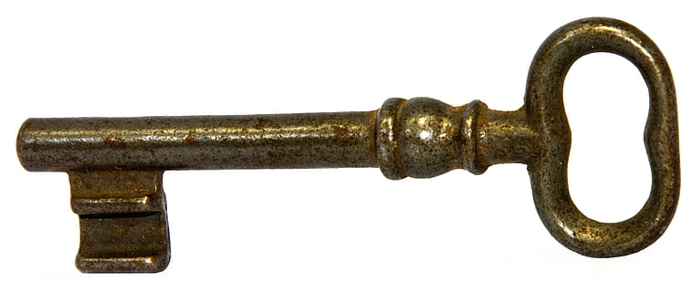 brass-colored skeleton, key, old, close, rusted, iron, metal HD wallpaper