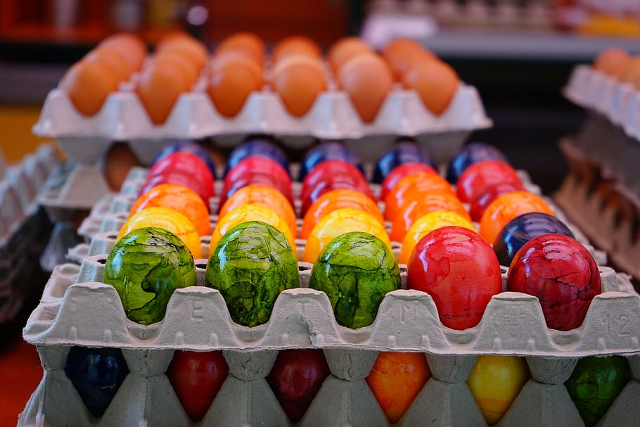 egg, easter eggs, colorful, colored, cheerful, friendly, beautiful HD wallpaper