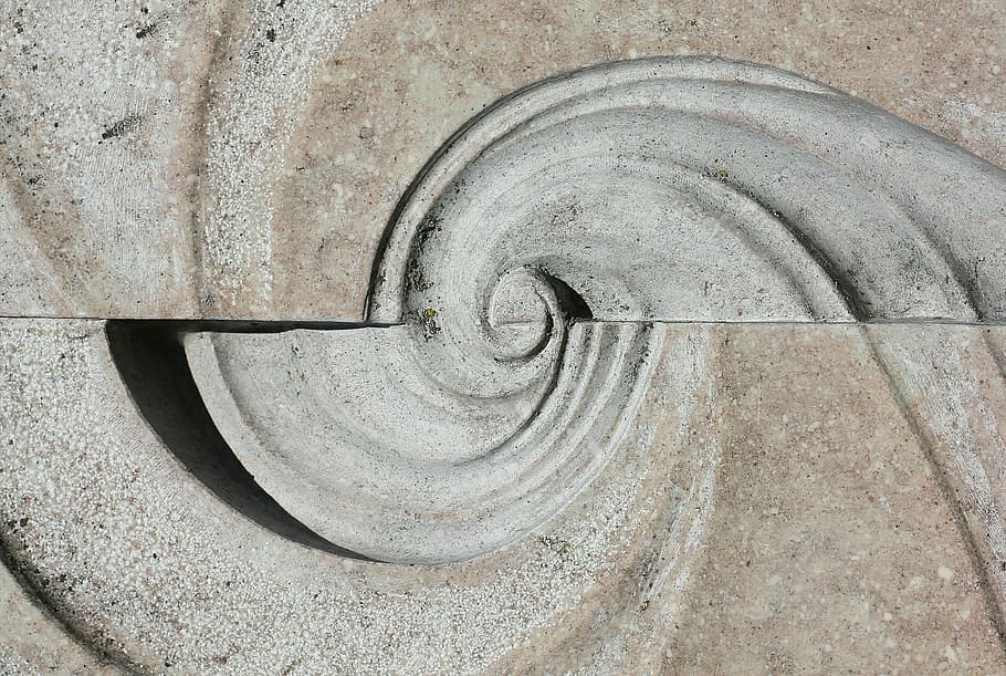relief, stone, spiral, snail, shell, wave, no people, close-up HD wallpaper