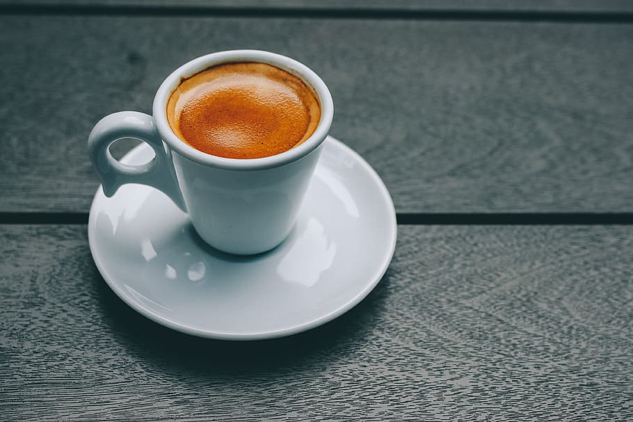 White Ceramic Mug and Saucer, beverage, break, breakfast, brewed coffee HD wallpaper