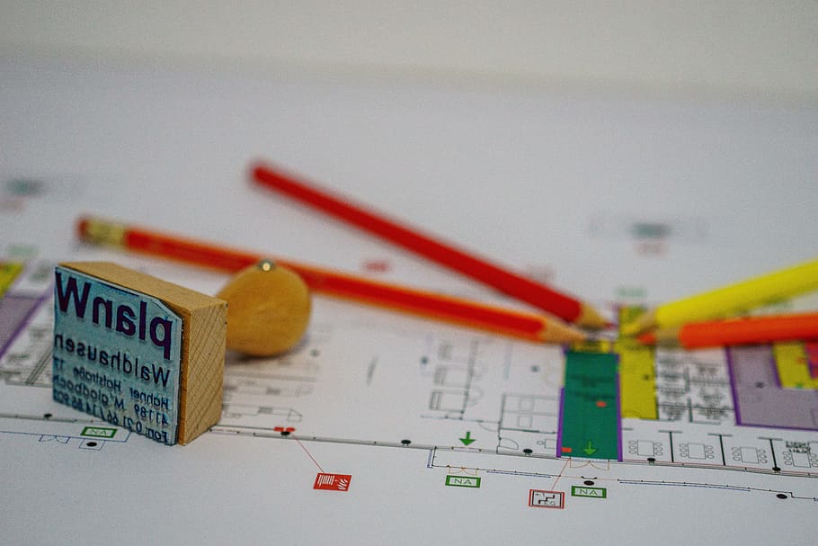 weekend, office, stamp, pens, plan, fire plan, planning, colored pencils HD wallpaper