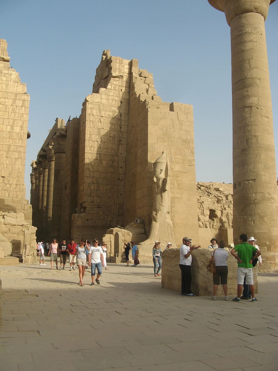 egypt, ruins, pharaoh, stone, egyptian, antique, sculpture HD wallpaper