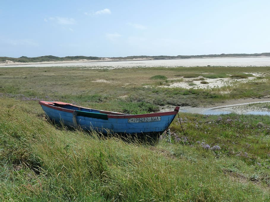 Rowing Boat, Boot, Normandy, Ebb, Rest, wide, nautical vessel HD wallpaper