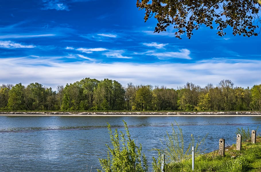 Lake, Clouds, Nature, Water, Blue, sky, landscape, mood, beautiful HD wallpaper